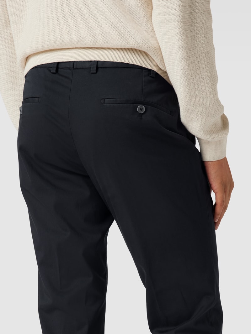Regular Fit Chino im unifarbenen Design Modell 'Tilo' in schwarz