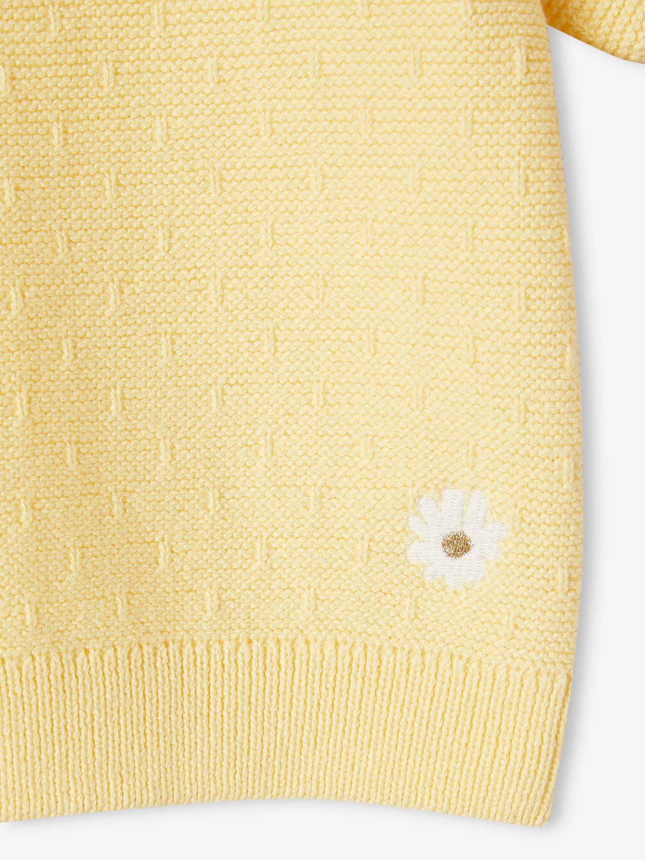 Vertbaudet Mädchen Kurzarm-Pullover Oeko-Tex - hellgelb