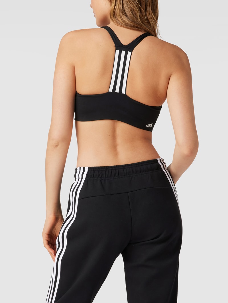 Bustier mit Label-Streifen in schwarz