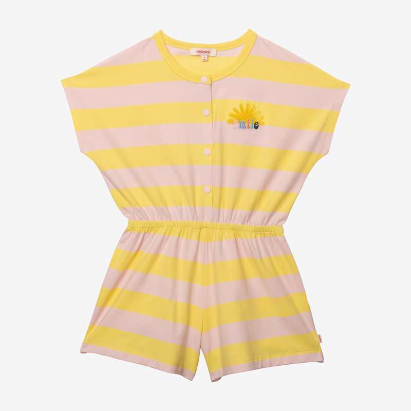 Combi short fille rayures bicolores rose Catimini