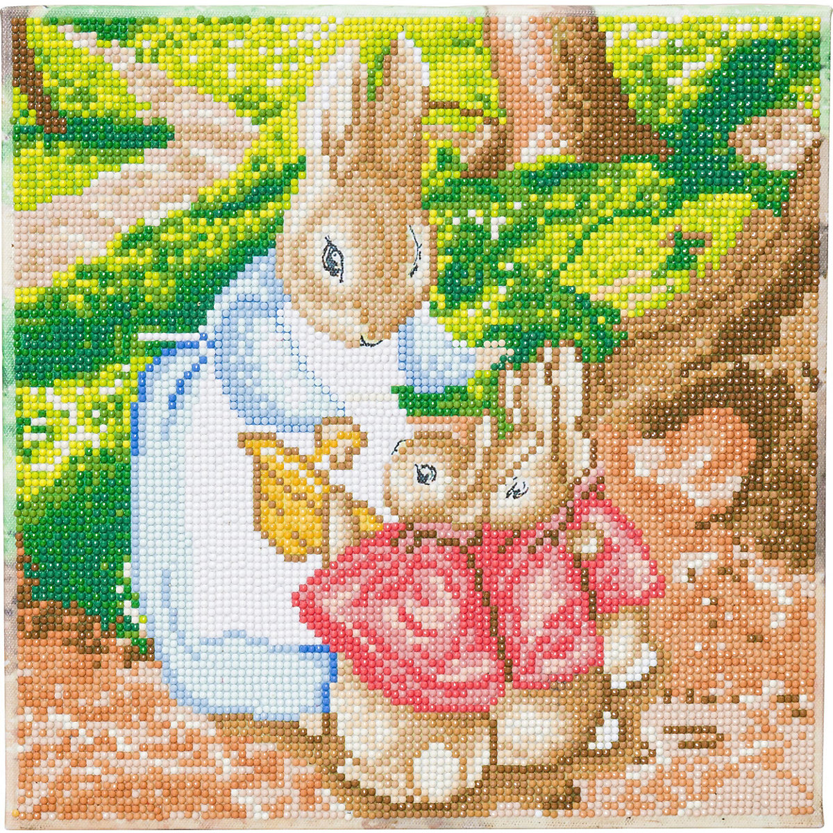 Die Flopsy Bunnies Crystal Art Leinwand Set 30x30cm