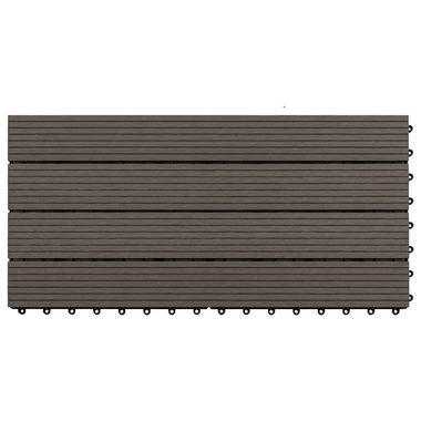 Teppichboden Terrassenfliesen 6 Stk. WPC 60x30 cm 1,08 m² Dunkelbraun, vidaXL