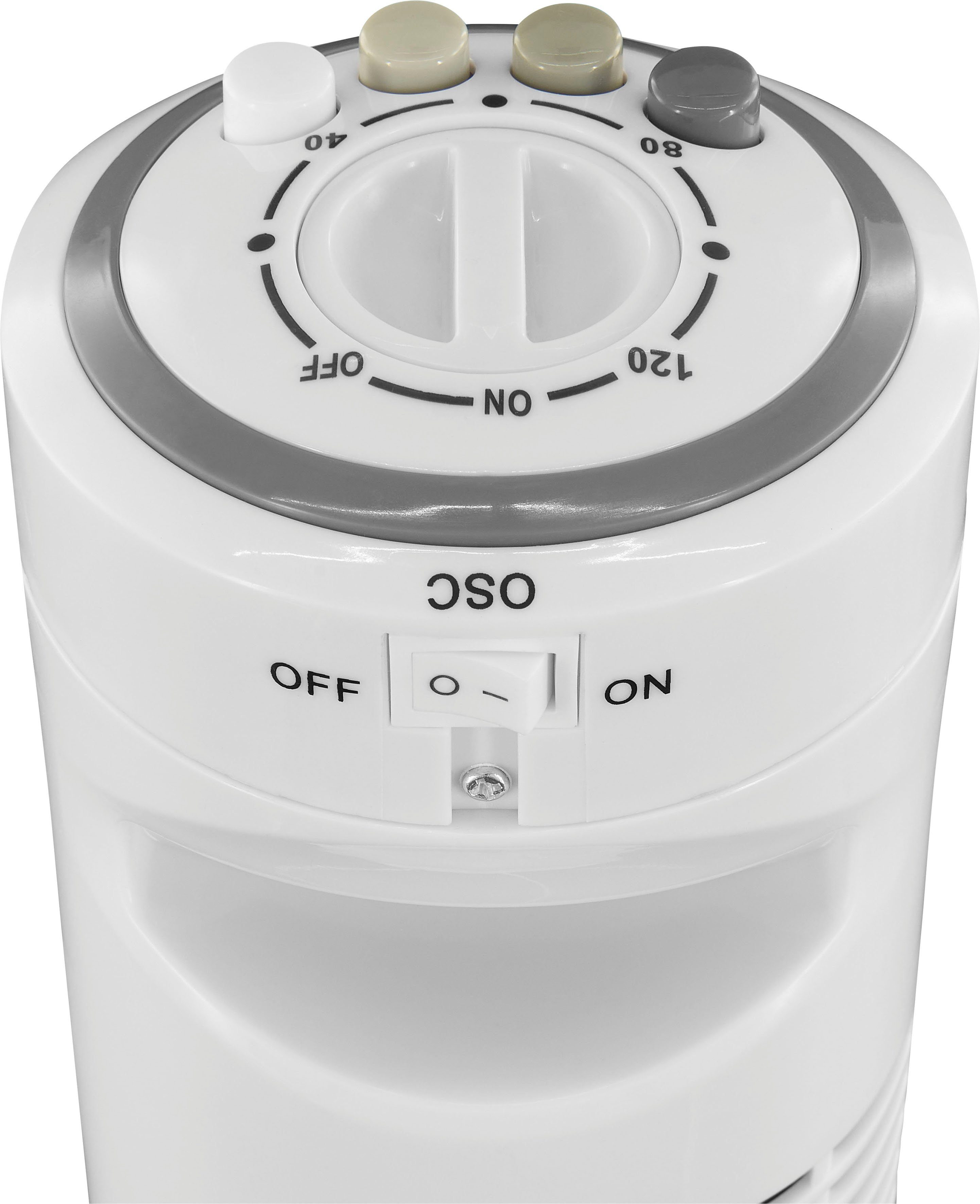 exquisit Standventilator VS 34570 we, inkl. Oszillation & 45 W Leistung, weiß