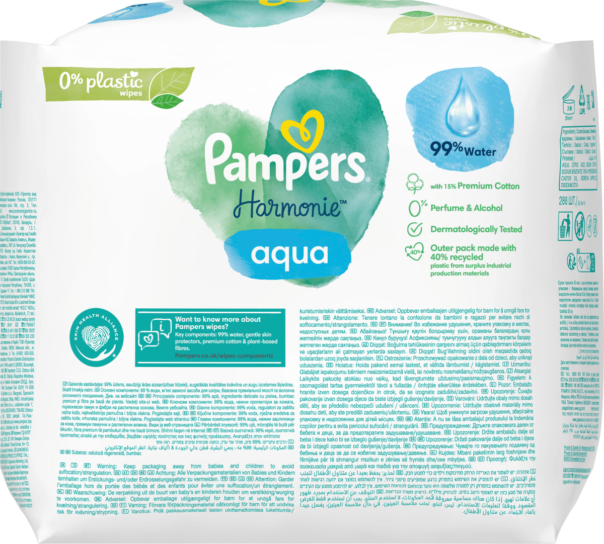 Feuchttücher Harmonie Aqua (6x48 St), 288 St