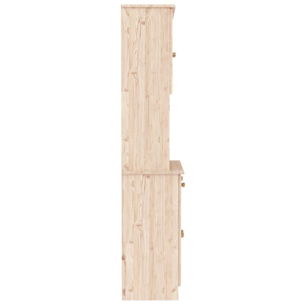 vidaXL Sideboard Highboard ALTA 77x35x165 cm Massivholz Kiefer (1 St)