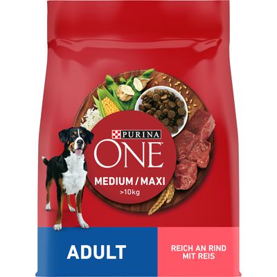 PURINA ONE Medium/Maxi Adult Rind & Reis