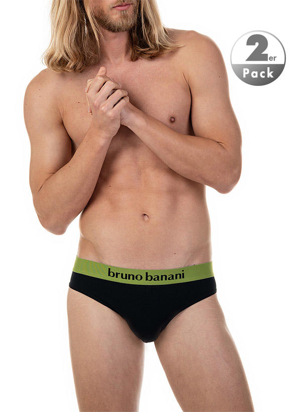 bruno banani, Slips, Baumwoll-Stretch, rauchblau-schwarz