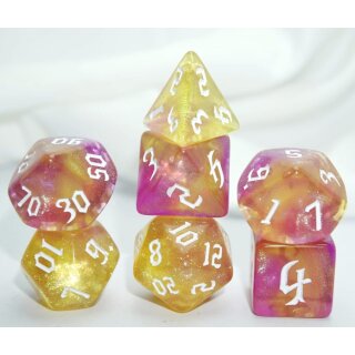 Würfelset Galaxy: Citrin Rose (7)