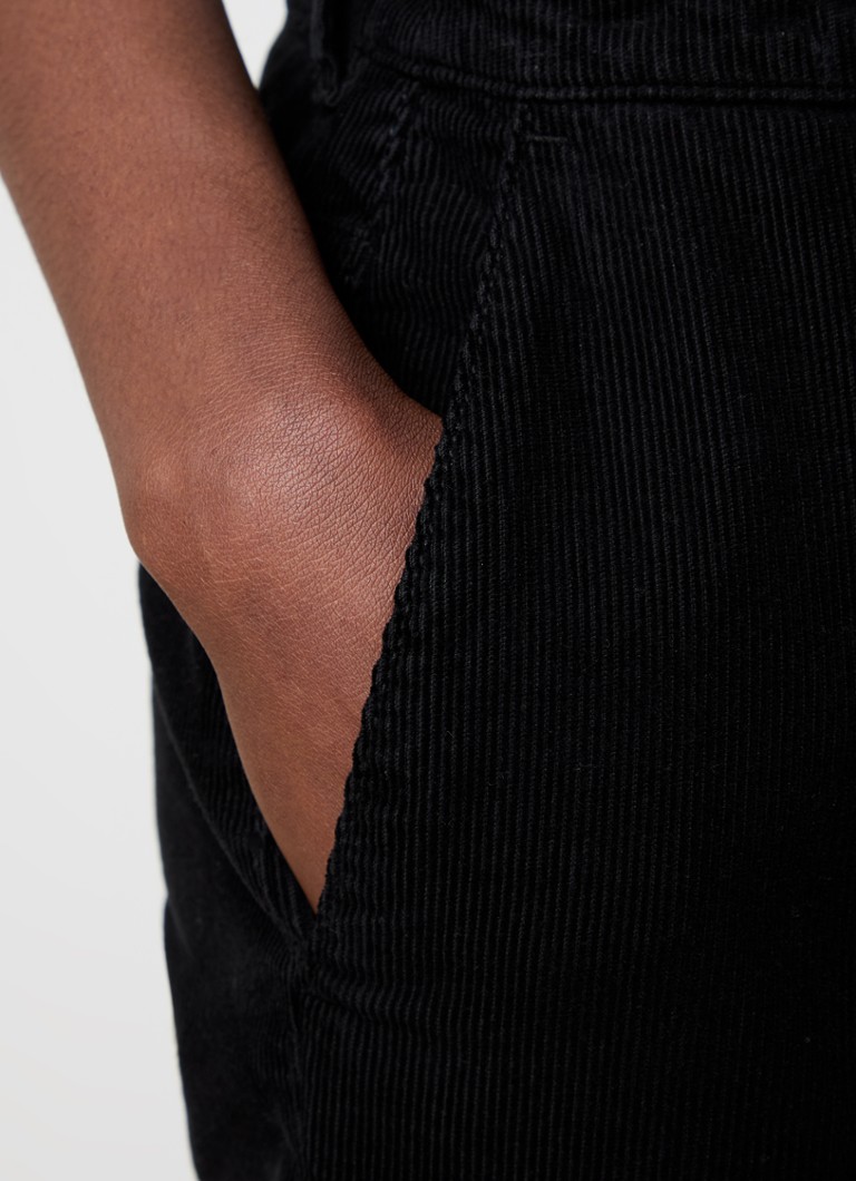 Saint Laurent mid-waist bootcut corduroy trousers with side pockets