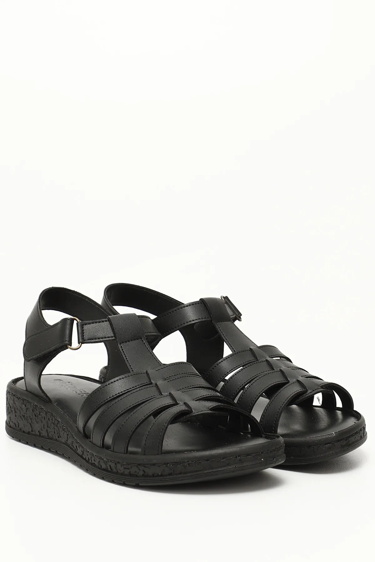 GÖNDERİ(R)  Anthrazitfarbene Damensandalen 45616