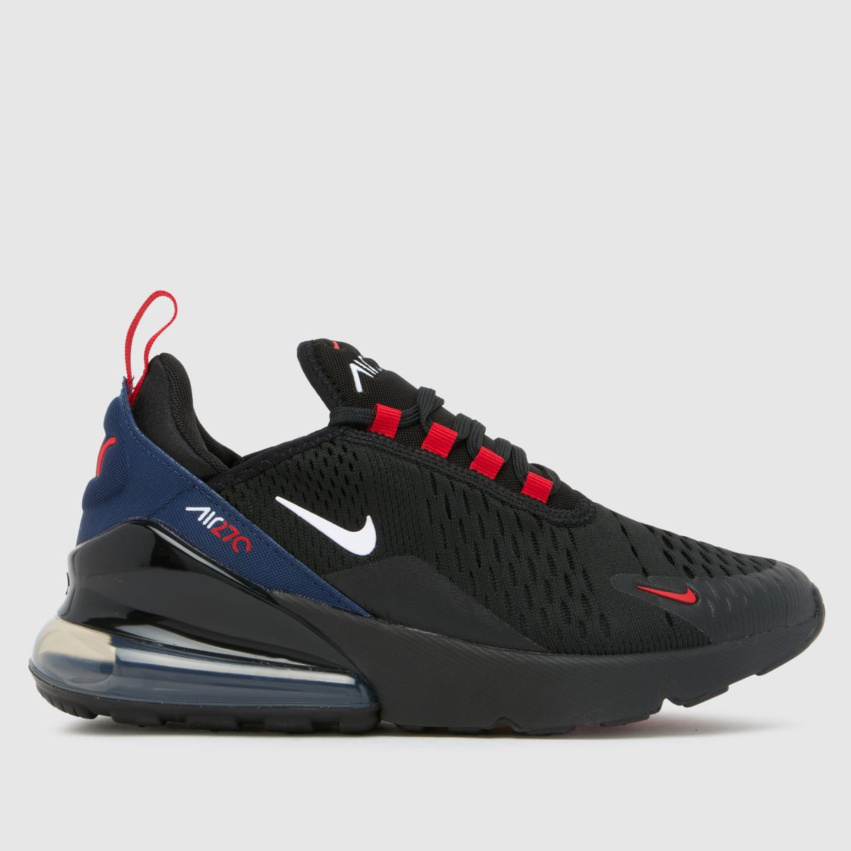 Nike svarta och marinblå Air Max 270 ungdomsskor
