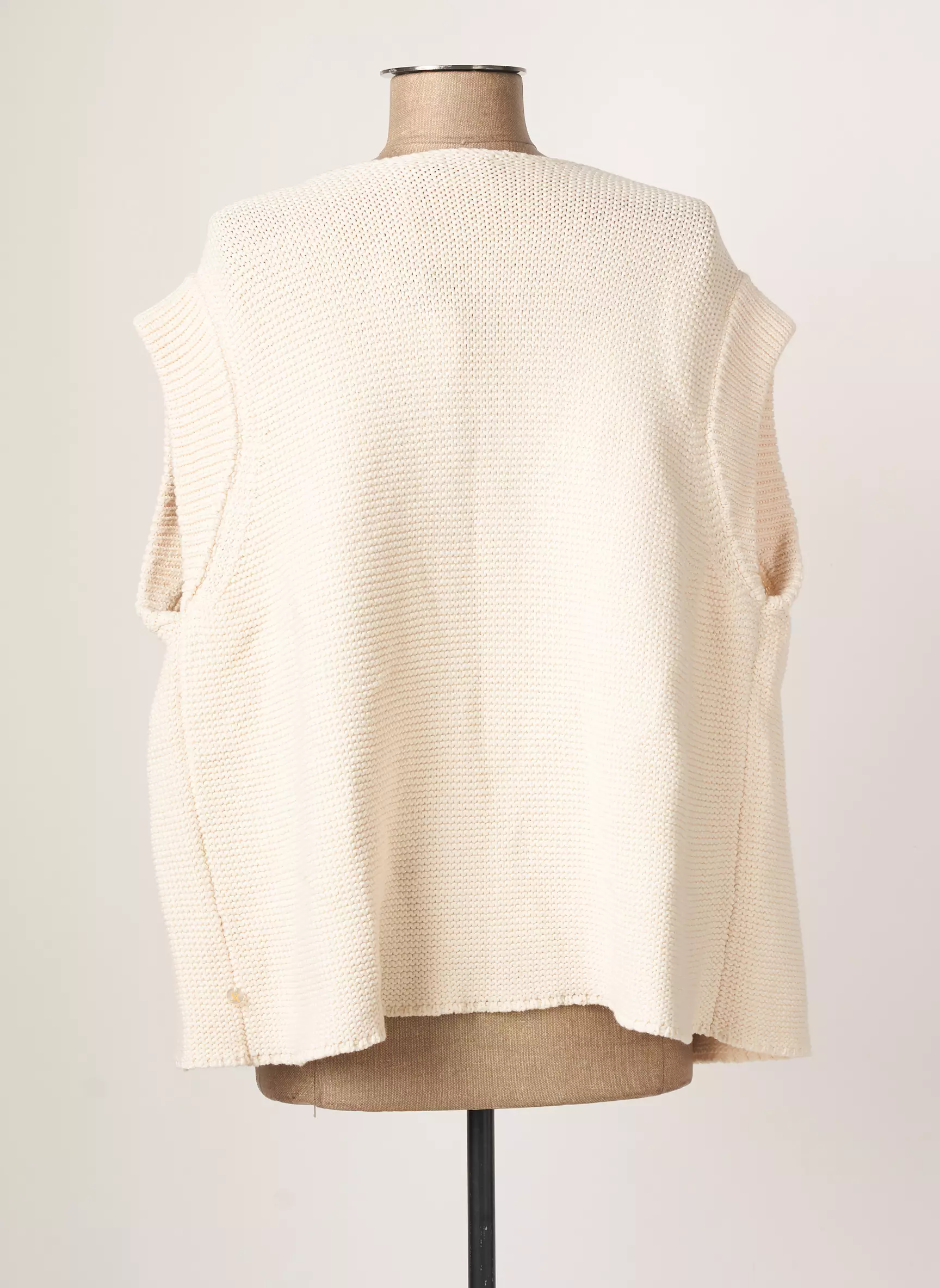 Yest Gilets Manches Courtes Femme couleur beige