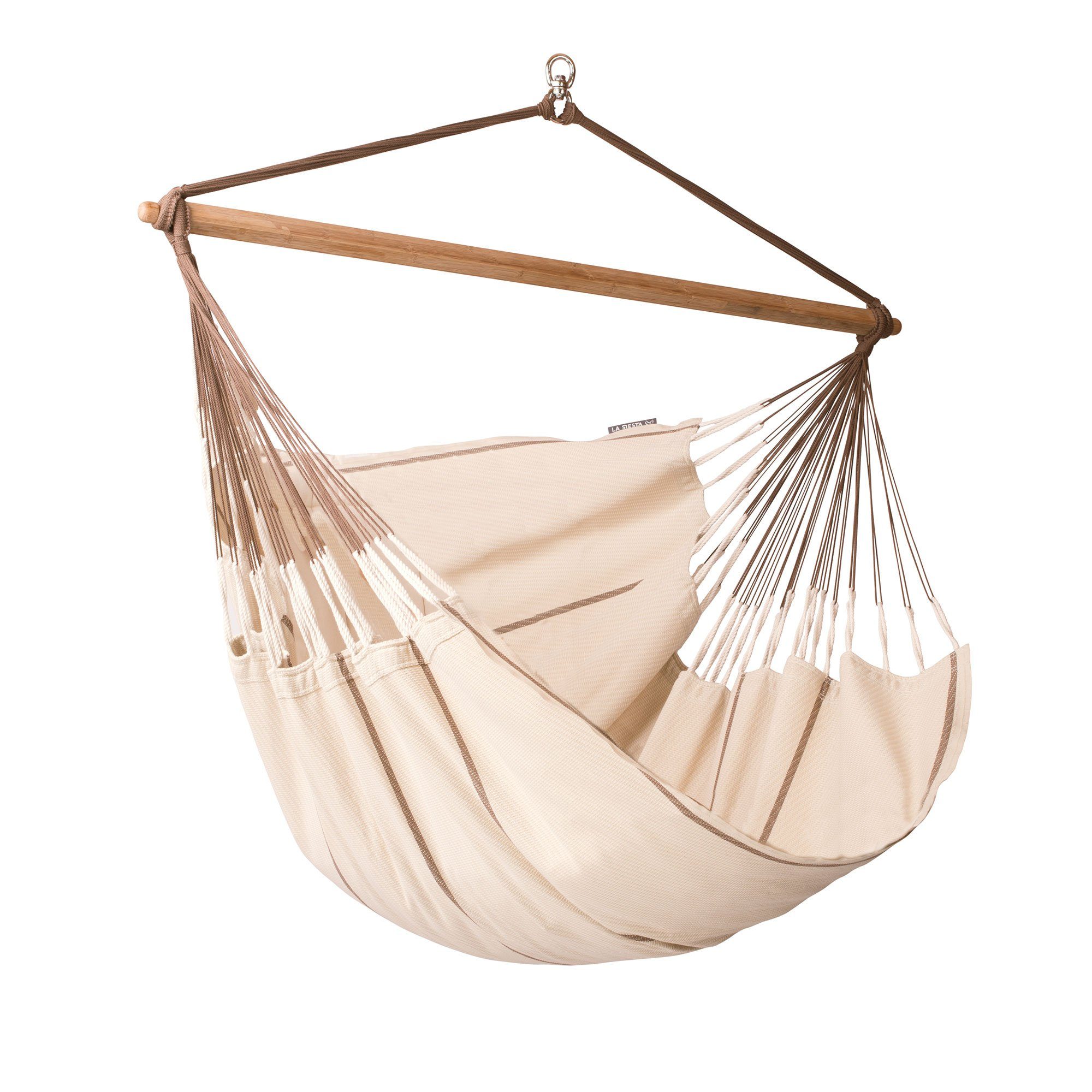 La Siesta Hängestuhl Hängestuhl Hängesessel Lounger HABANA Nougat Bio Baumwolle La Siesta, Hochwertige Qualität