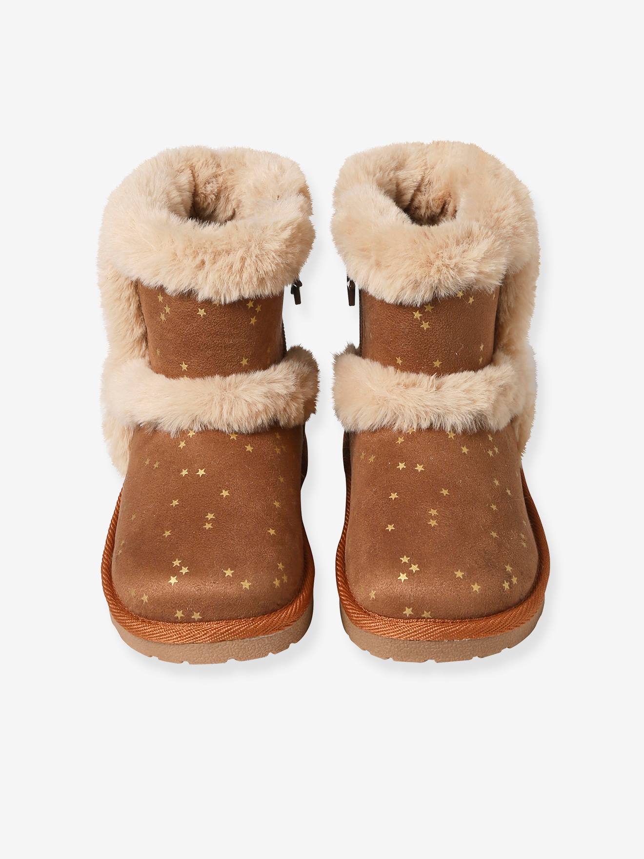 Vertbaudet Warme Mädchen Regen-Boots - grau