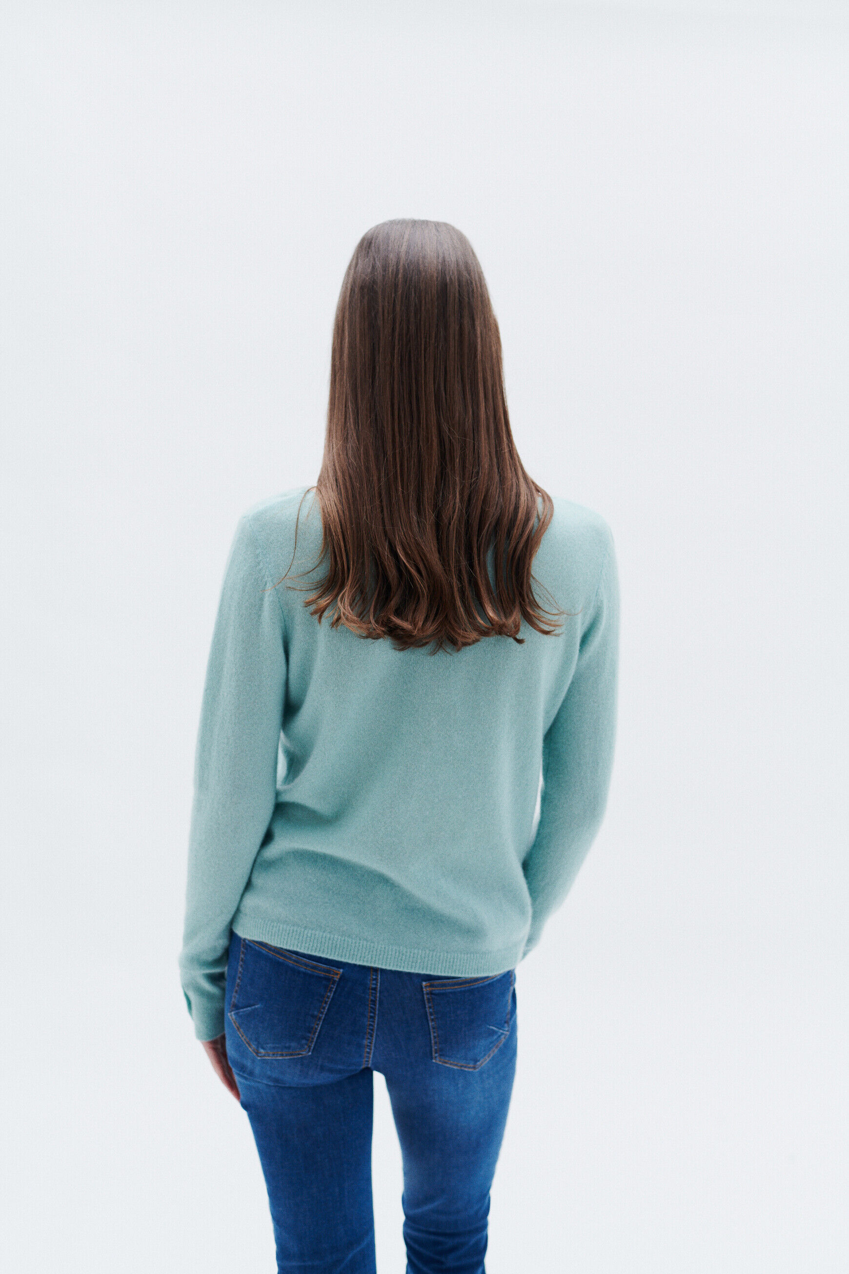 Pull mzoan vert clair femme