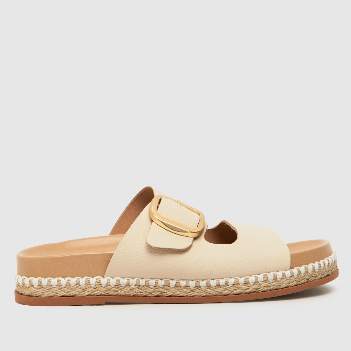 Schuh Tish bőr csatos szandál törtfehér színben