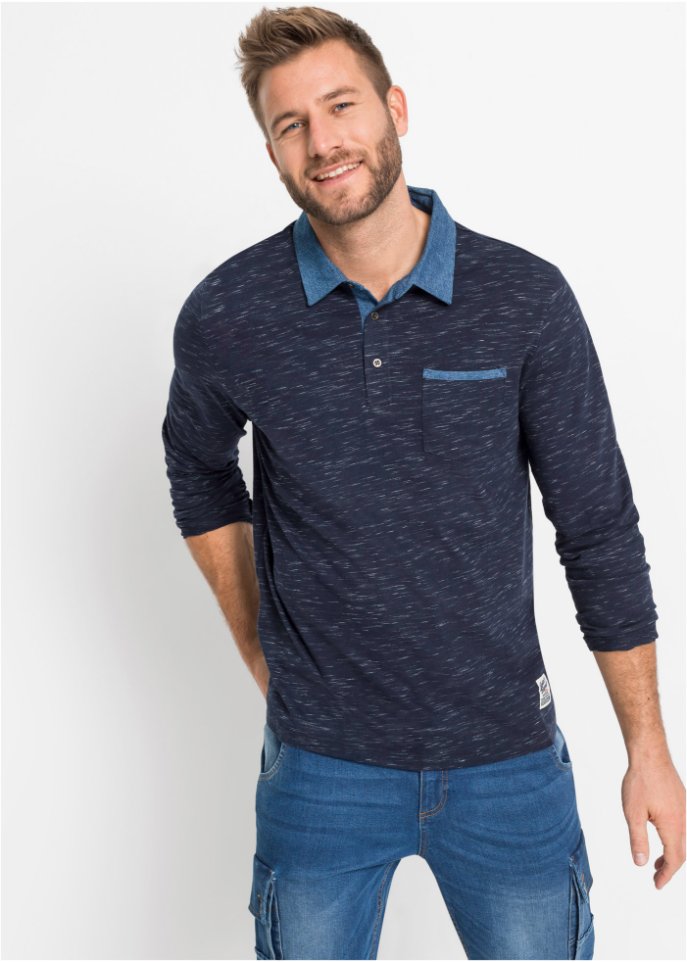 Poloshirt, Langarm