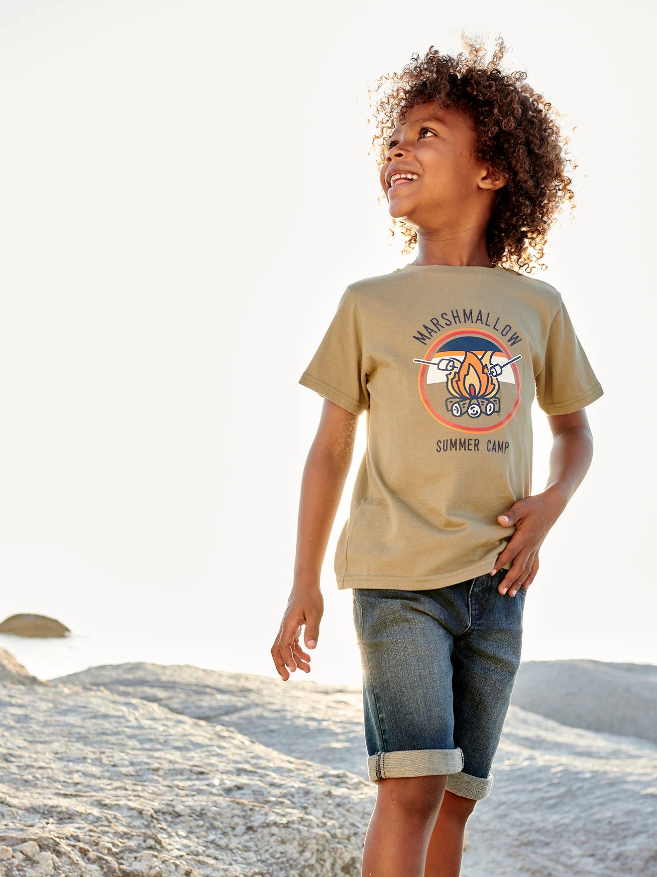 Bermuda en jean garçon denim gris
