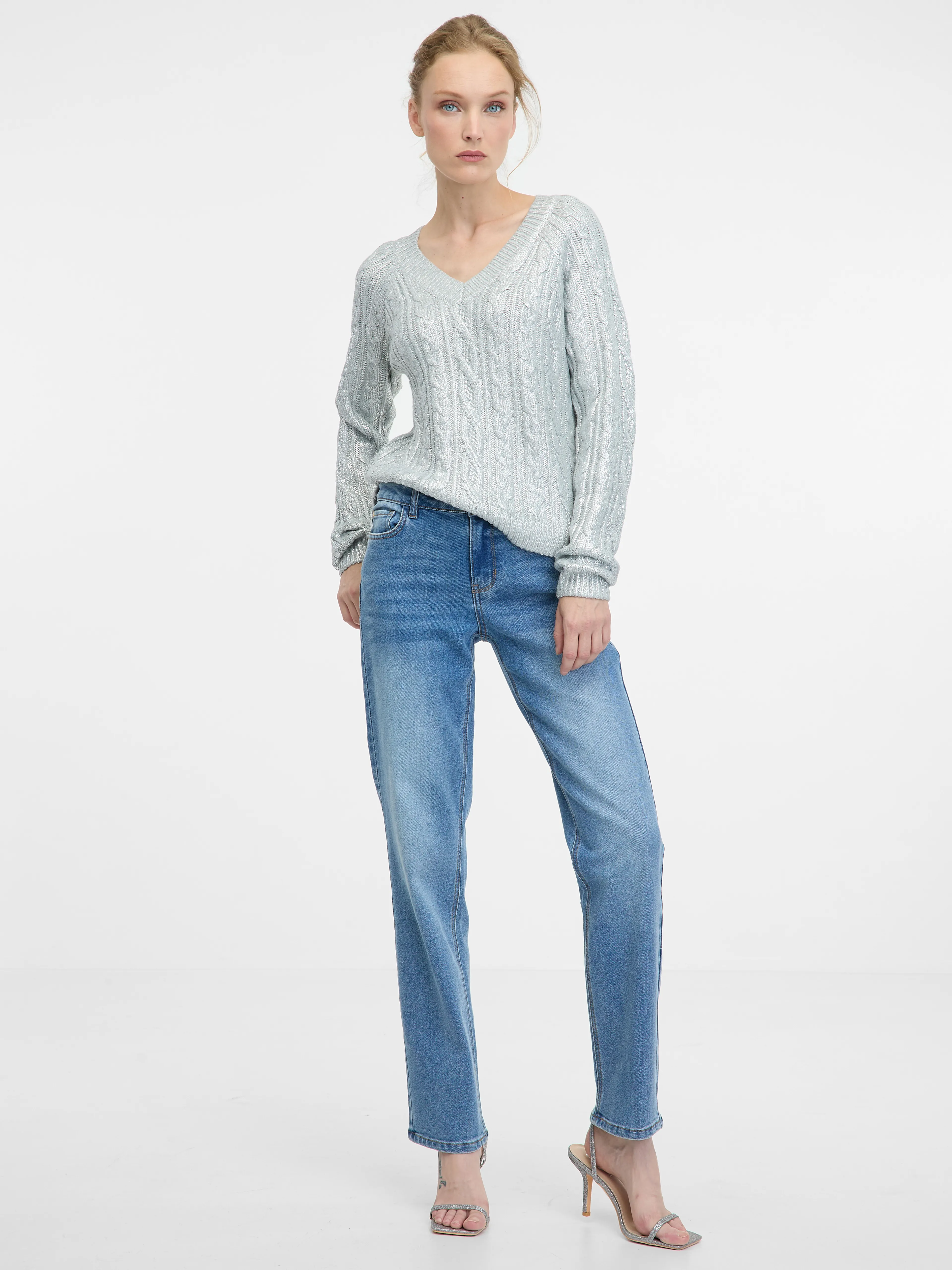 Graues Damen-Kurzarm-T-Shirt ORSAY
