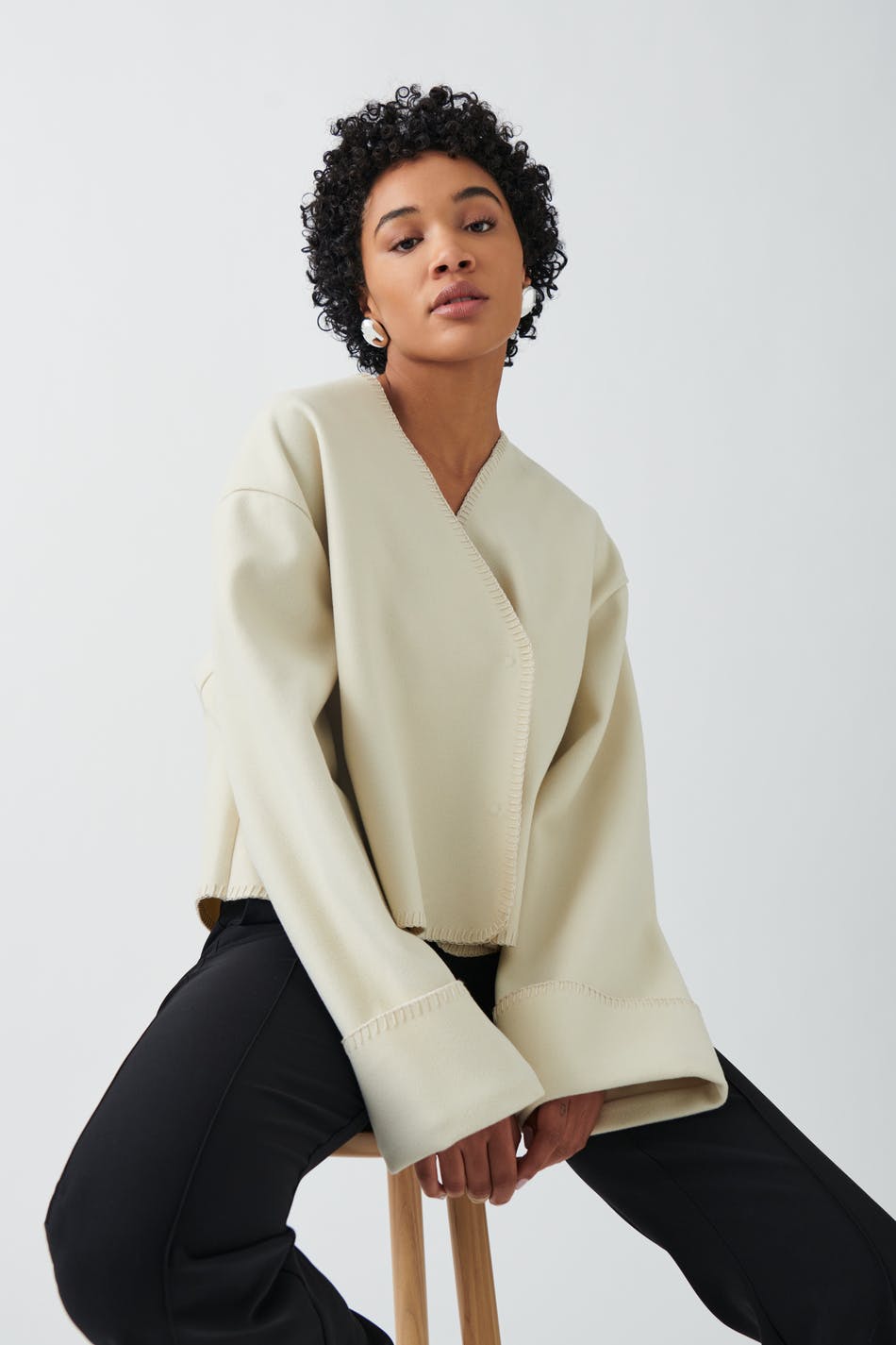 Blanket stitch jacket