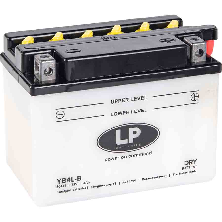 Landport YB4L-B,12N4-3B Motorrad Batterie inkl. Befüllung Batteriesäure, 12V, 4Ah - ATU