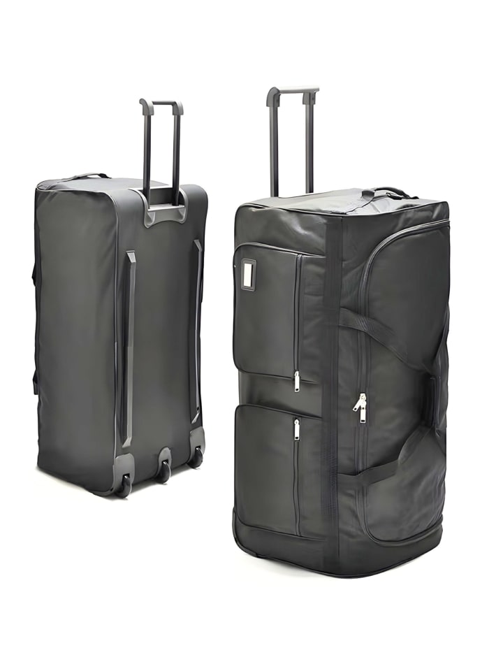 Cheffinger Gepäcktasche 3 Rollen Handgepäck Reisetasche Reisegepäck in Schwarz günstig kaufen