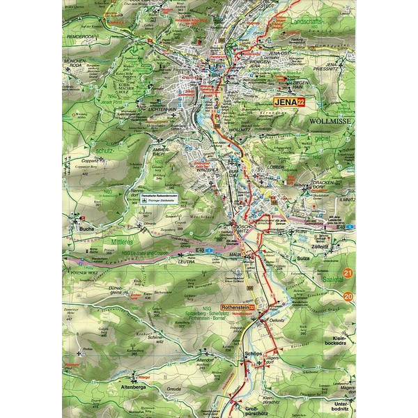 Saale-Radwanderweg 1 : 50 000 - Fahrradkarte