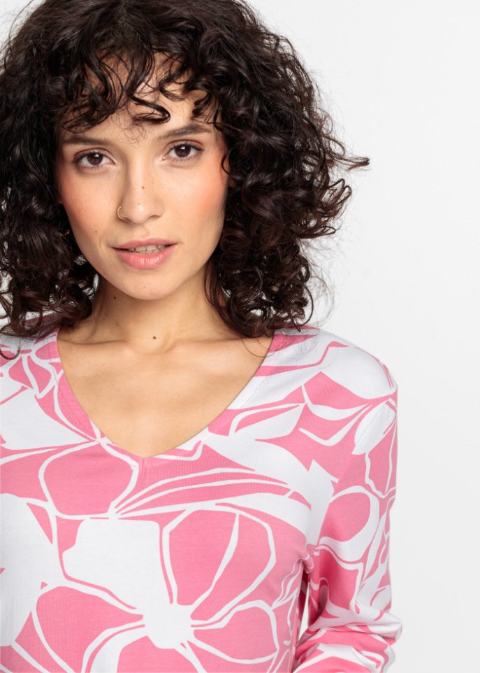 Geblümtes Jerseykleid