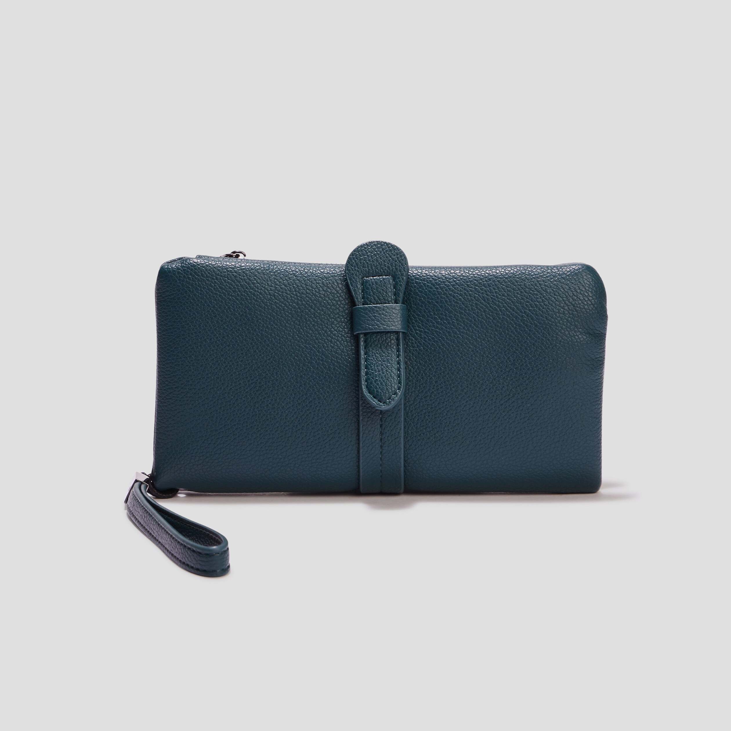 Portefeuille avec bride bleu canard femme | La Halle