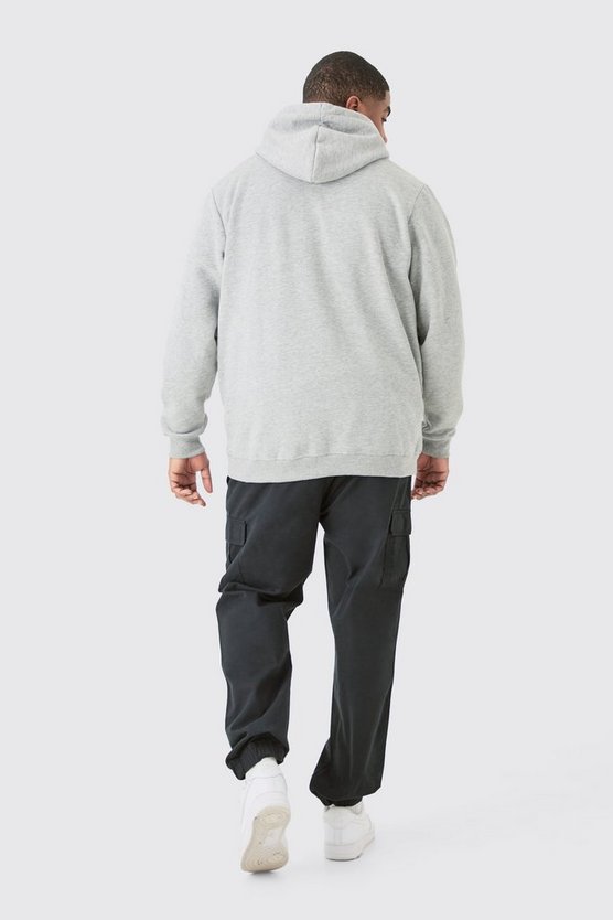 Plus Slim-Fit Twill Cargo-Hose mit elastischem Bund