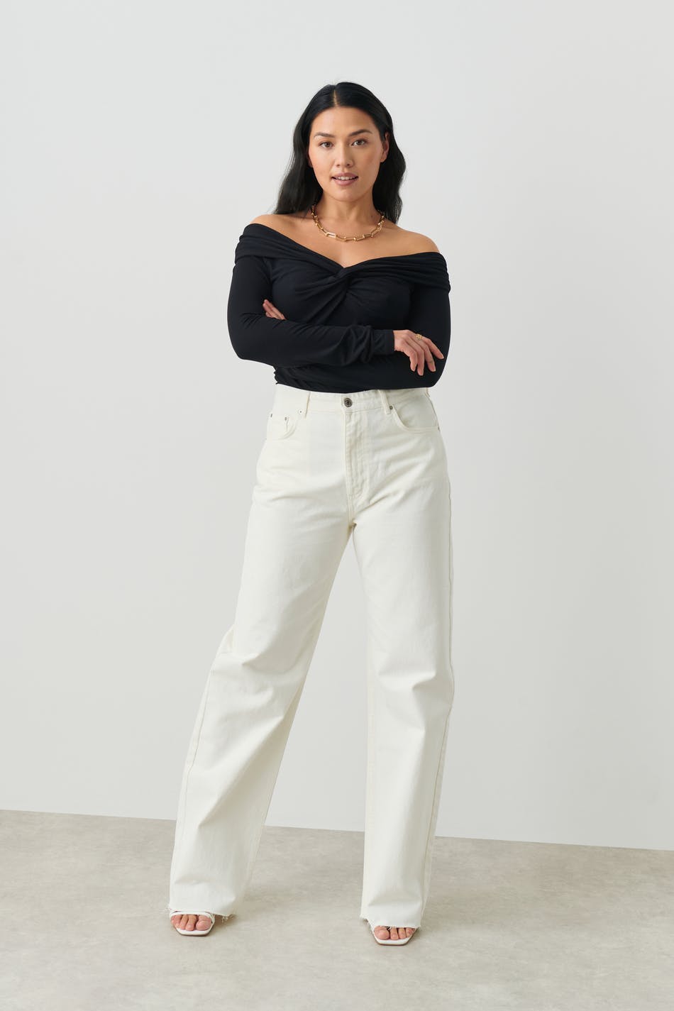 Soft touch detail top