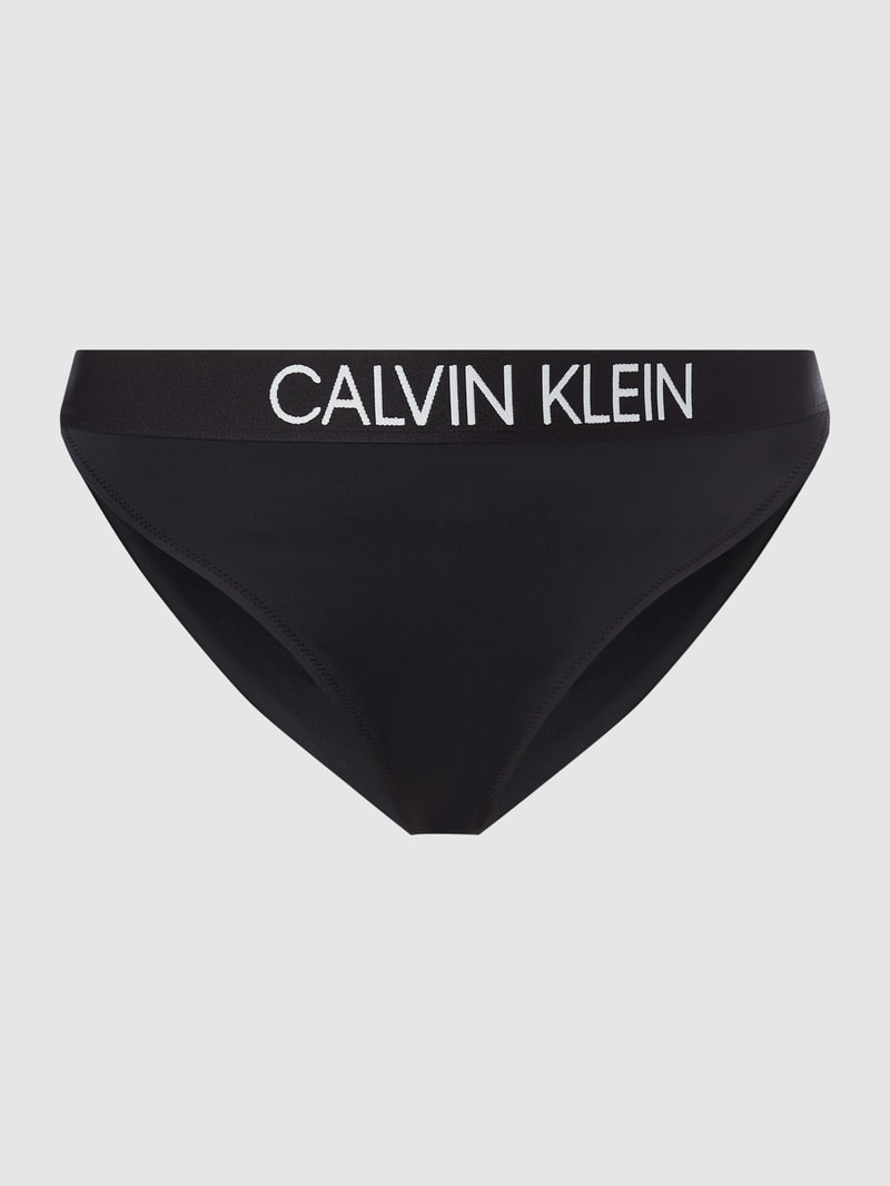 PLUS SIZE Bikini-Hose mit Logo in schwarz