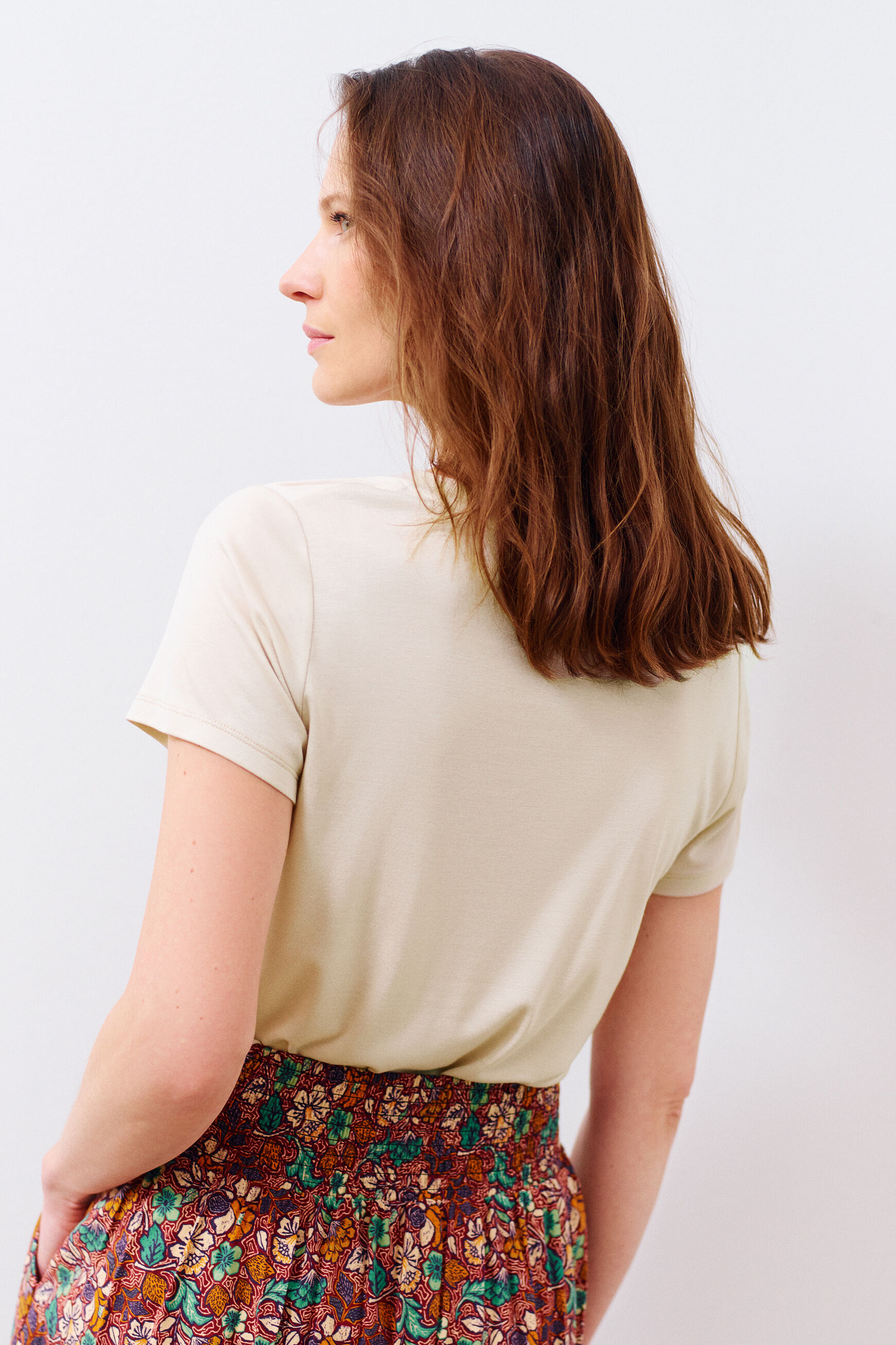 t-shirt anita ecru femme