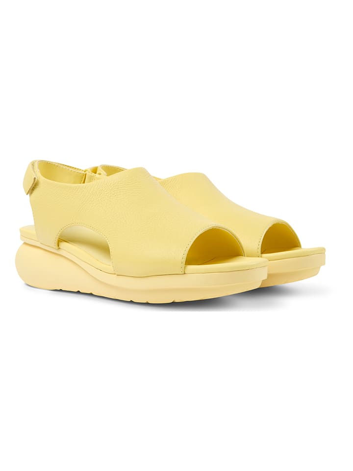 Camper Leder-Sandalen in Gelb günstig kaufen