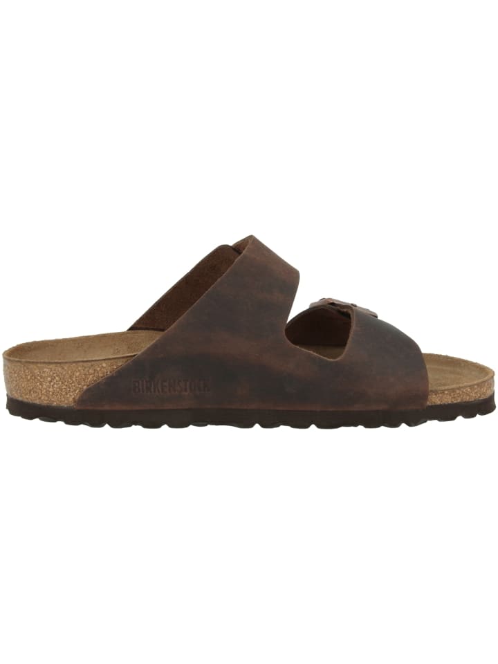 Birkenstock Sandale Arizona Fettleder schmal in braun günstig kaufen