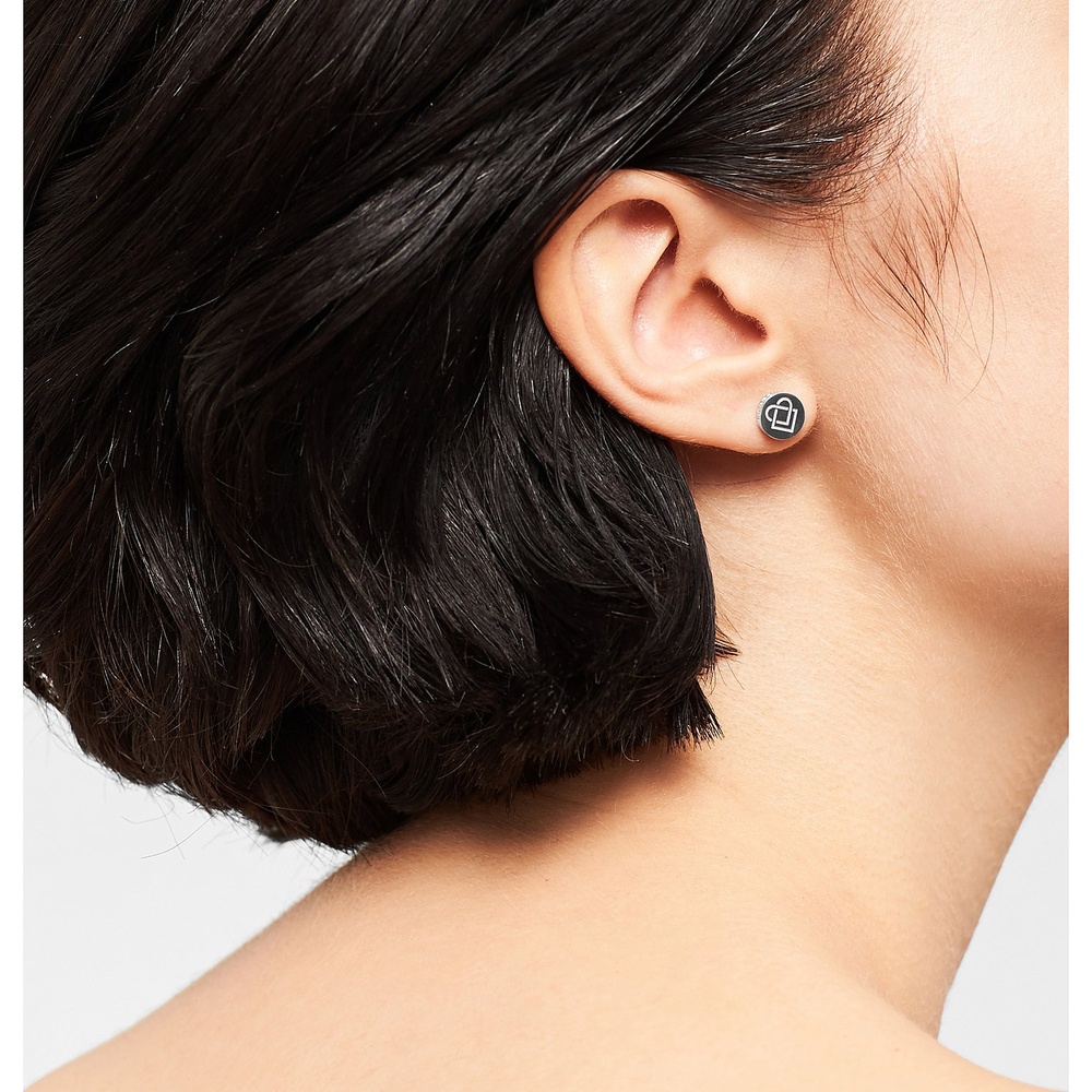 Liebeskind Boucles d'oreilles à fermoir à poussette Acier inoxydable, Argent Boucles d'oreilles