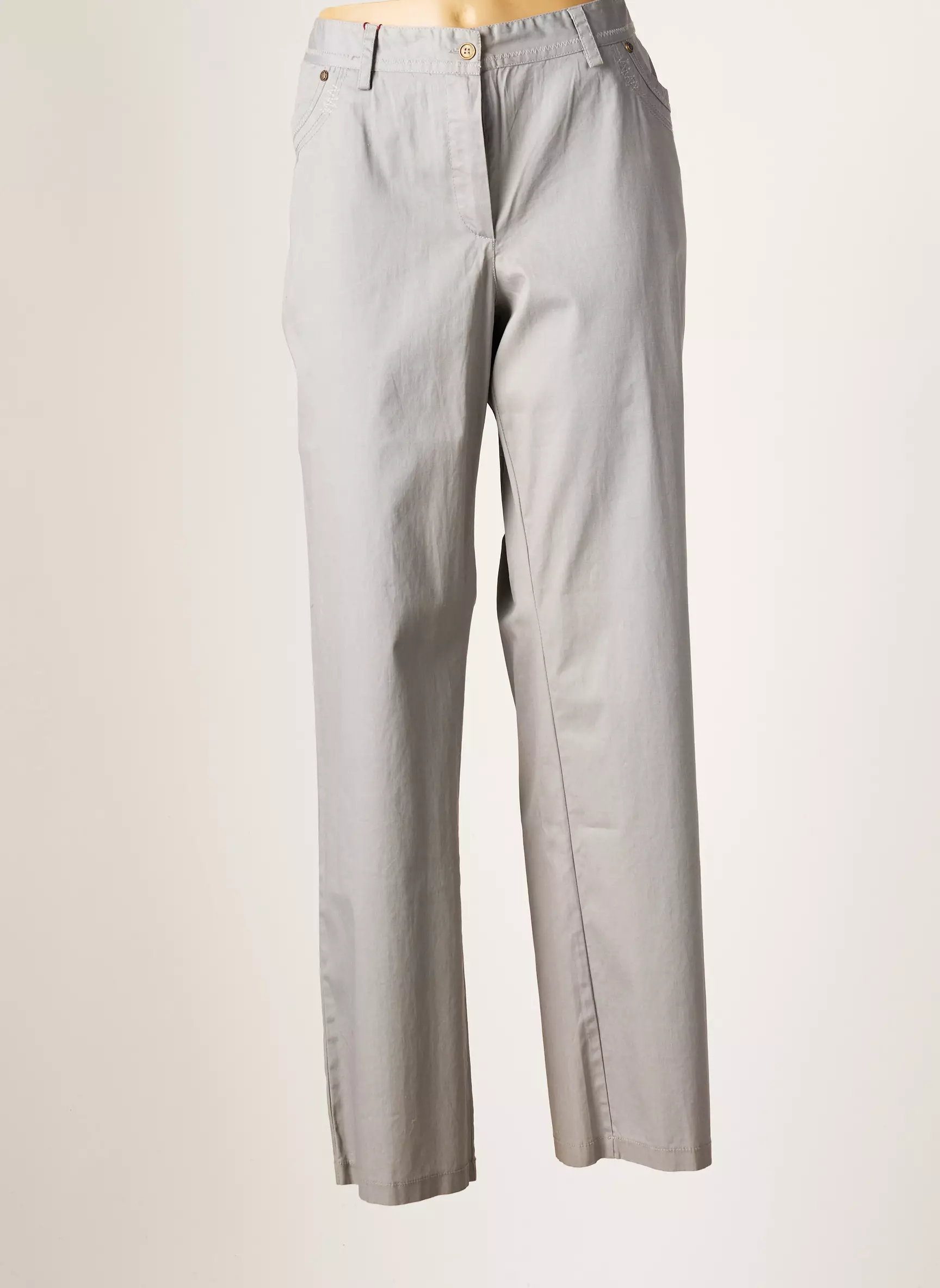 Jac Jac Pantalons Droits Femme couleur gris