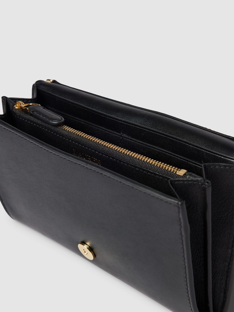 Crossbody Bag mit Label-Applikation Modell 'ADAIR' in schwarz