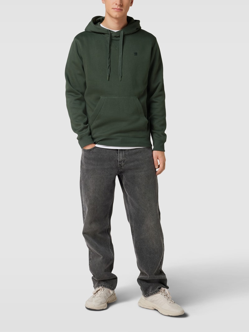 Hoodie mit Känguru-Tasche in olivgrün