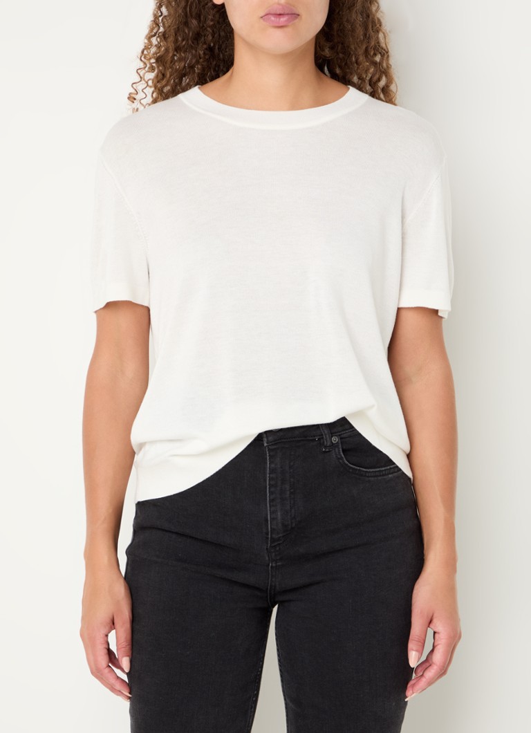 Benetton Fine-knit top in silk blend