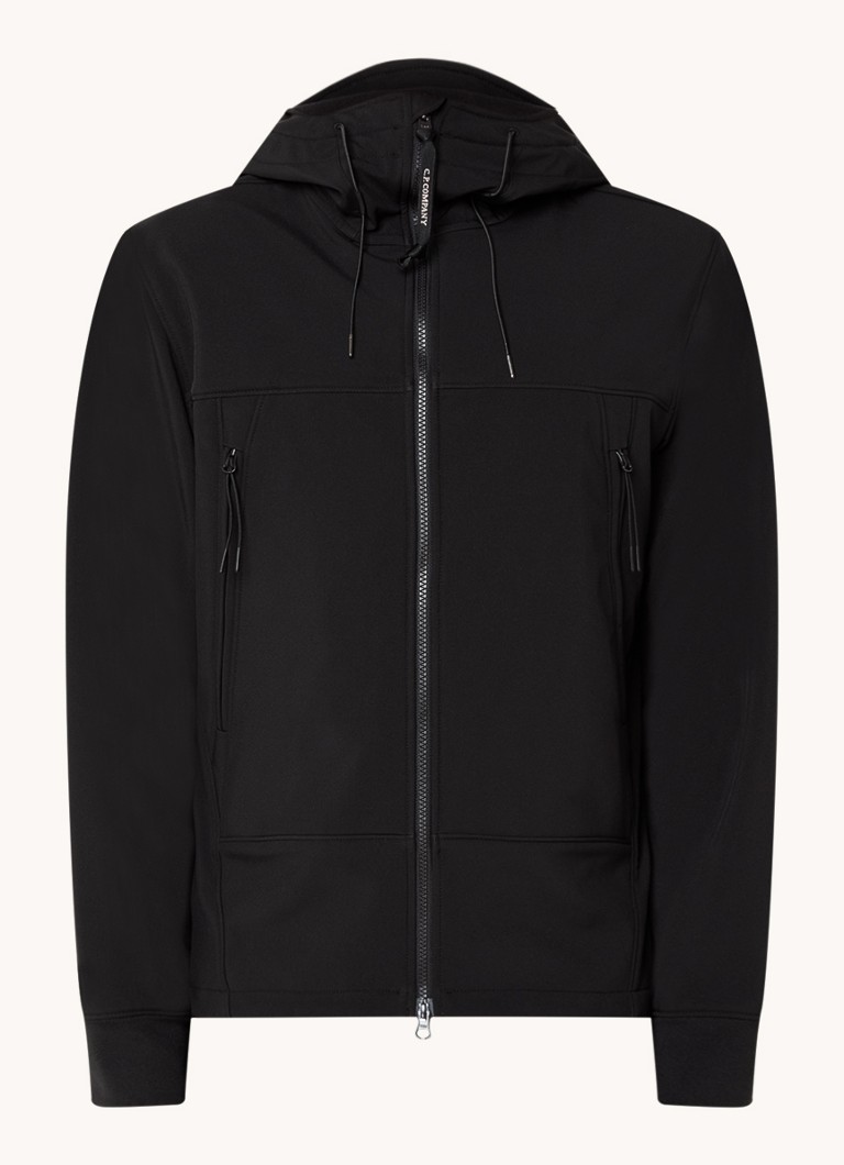 Kurtka typu softshell CP Company Shell-R z kieszeniami zapinanymi na zamek.