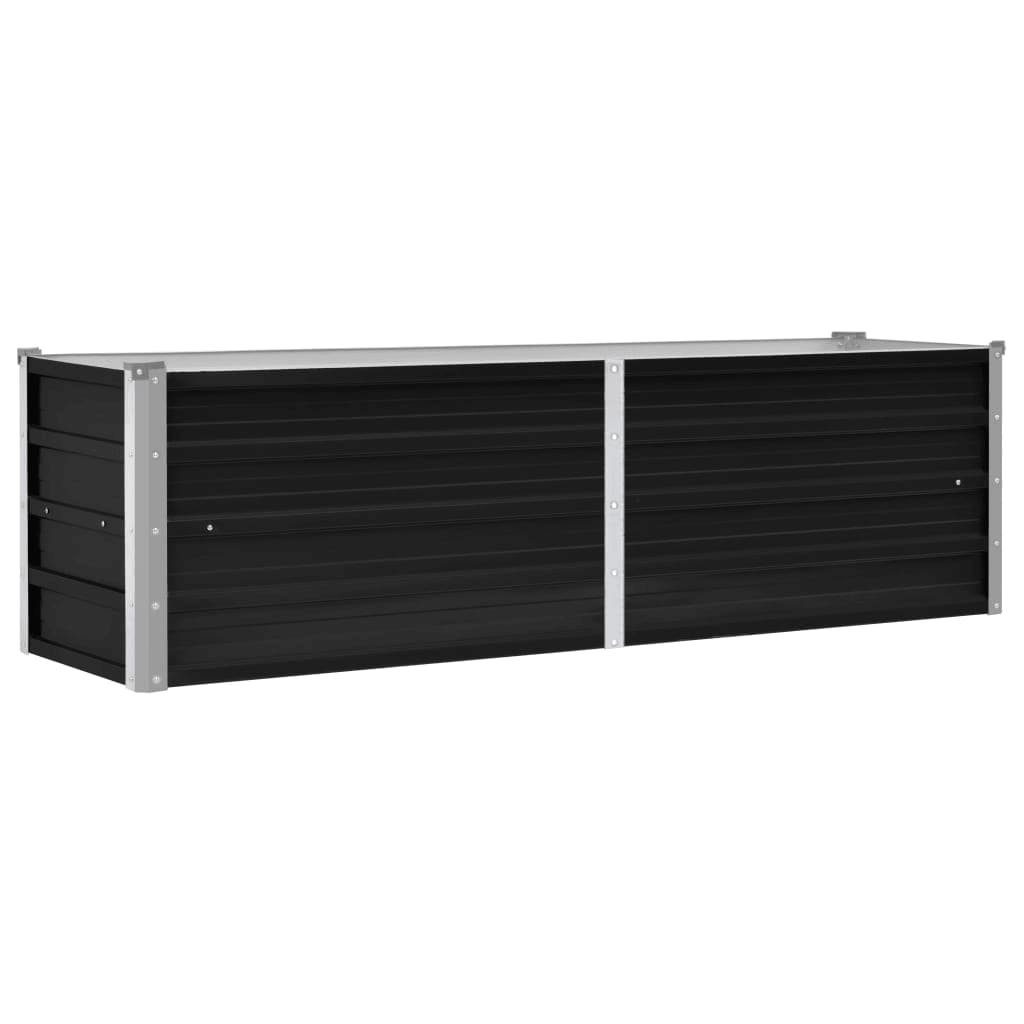 vidaXL Hochbeet Garten-Hochbeet Anthrazit 160 x 40 x 45 cm Verzinkter Stahl (1 St)
