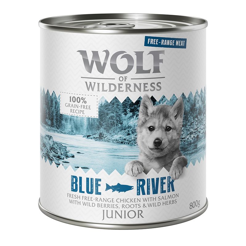 Wolf of Wilderness 'Freiland Fleisch' Junior 6 x 800 g