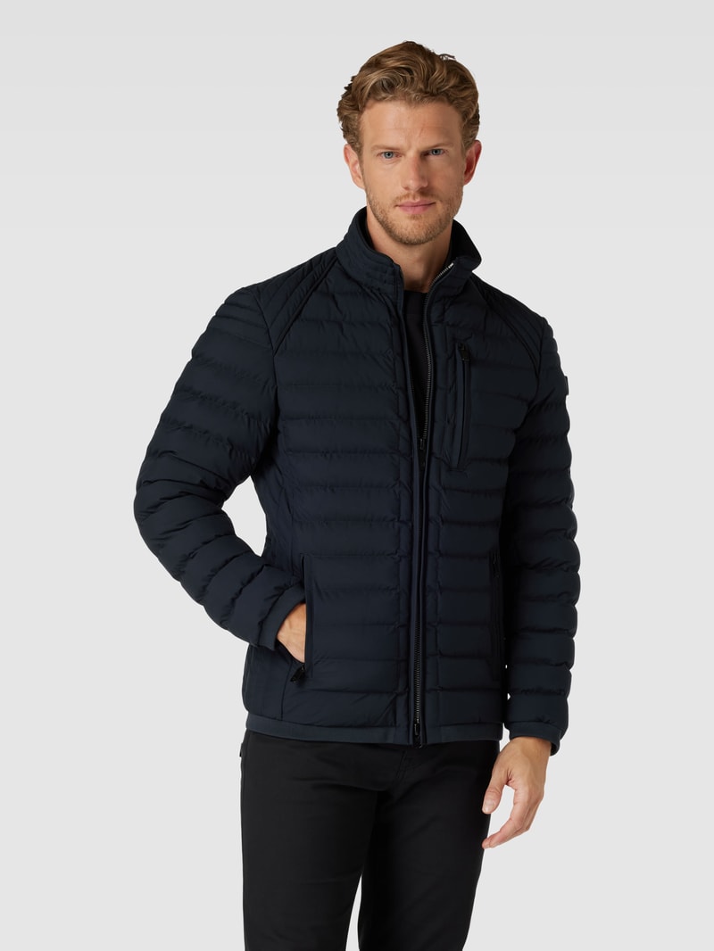 Steppjacke mit Stehkragen Modell 'MOL' in marineblau