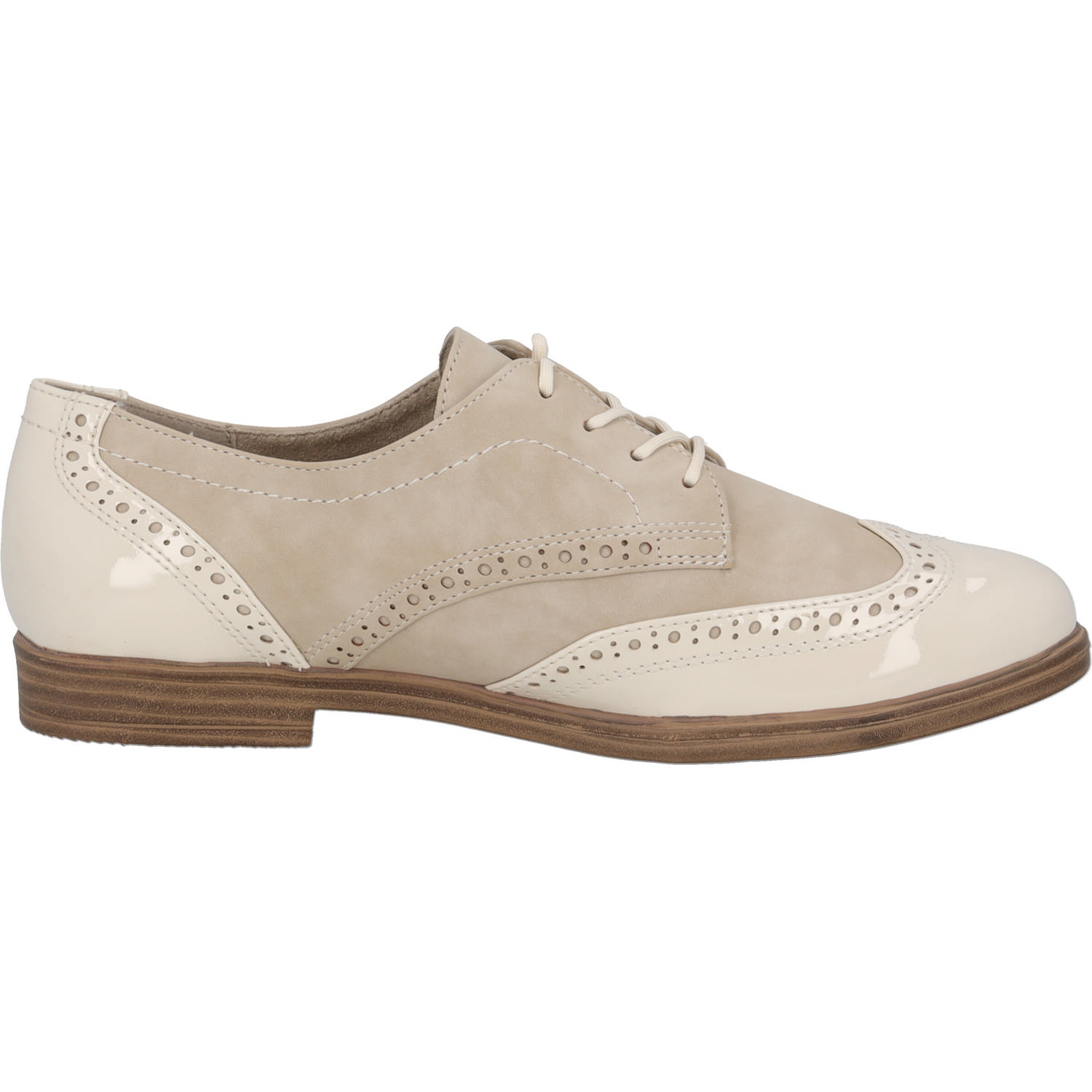 Jana Shoes 23260, Schnürschuhe, Damen, Beige