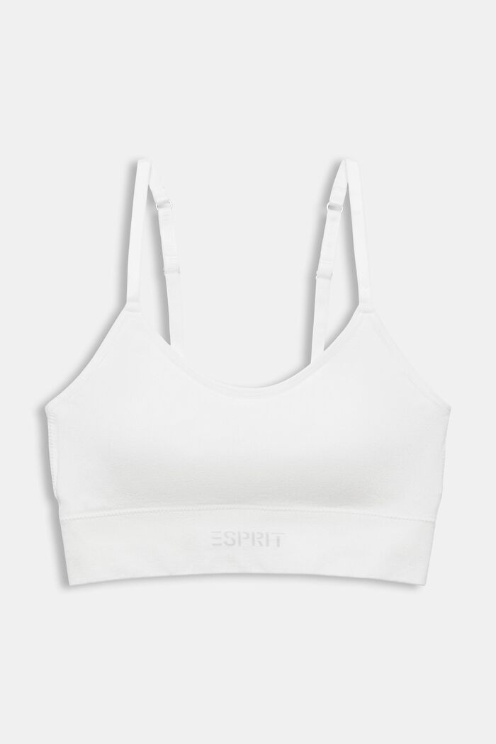 Nahtloses, wattiertes Bustier mit Logo
