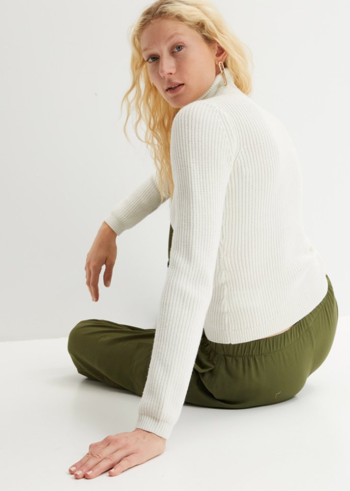 Rollkragenpullover, eng anliegend