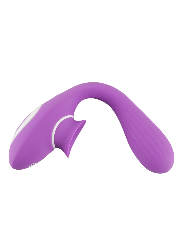 You2Toys Vibrator mit Klitorisreizer 2 Function Bendable Vibe in lila günstig kaufen 22 cm