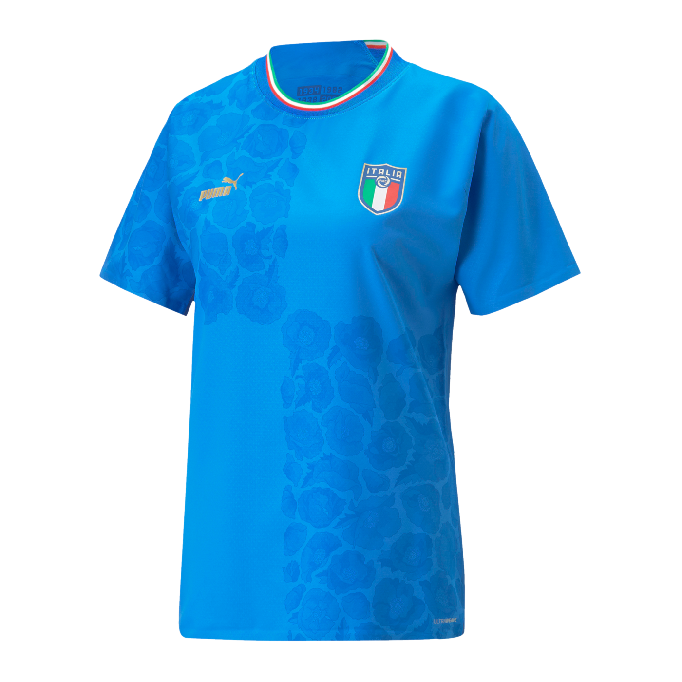 PUMA Italien "Liberty" Auth. Trikot Home EM 2022 Blau F01
