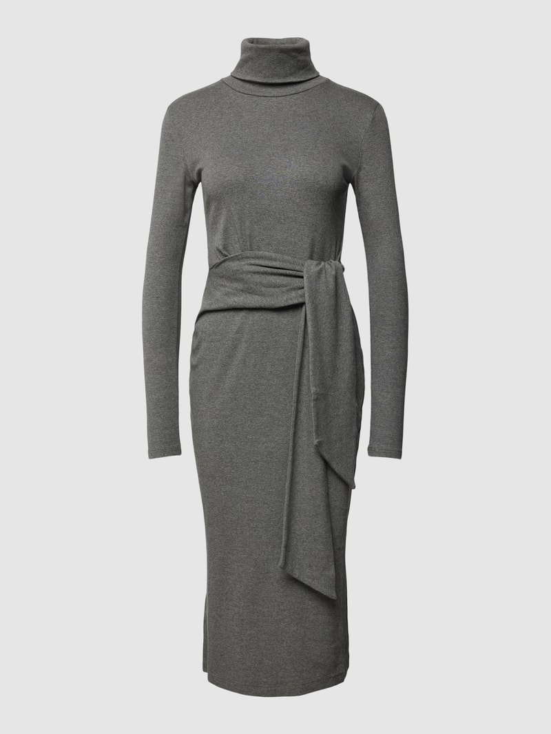 Midikleid mit Rollkragen in anthrazit